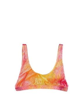 Dippin Daisys revive festival top. Yellow pink with ribbed velvet.  Size L. NWT